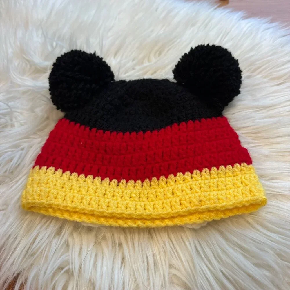 Mickey Mouse Crochet Knit Kids Costume Handmade Crochet Costume Cozy Character